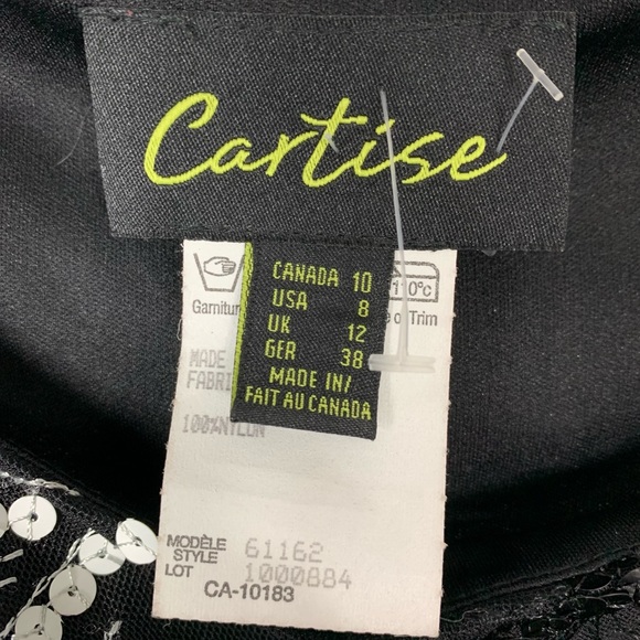 Cartise  black and white sequin top size 10 - Picture 7 of 7